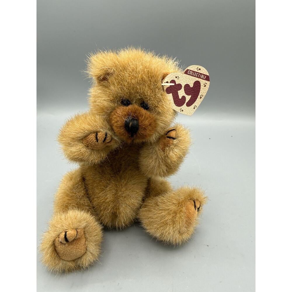 TY Collectibles Cody Bear Plush Style 6030 Shaggy Tan Teddy With Tag